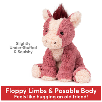 Gund Cozys Collection Horse Stuffed Animal, Spring Decor, Plush Toy For Ages 1 And Up, Pink/Red, 10