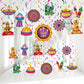 51 Pcs Happy Diwali Hanging Swirls Diwali Lights Party Hanging Swirls Deepavali Party Hanging Decorations Diwali Festival Hangin