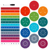 180pcs Magnetic Fraction Tiles & Fraction Circles Manipulatives - Montessori Magnetic Fractions for Kids - 3rd 4th 5th Grade Fraction Manipulatives Class Set - Makes Learning Fractions Fun & Easy