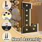 Imprsv Marquee Letters Black 3Ft: Black Party Decor - Light Up Letter L Large 3 Feet Tall - Party Decorations Letter For Love Bi