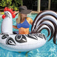 Poolmaster Rooster Inflatable Swimming Pool Party Float (48 Inch), Black/White/Red