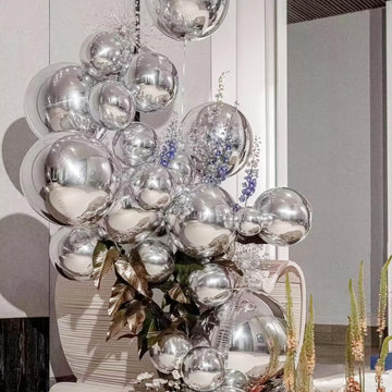 Labeol Silver Balloons Different Sizes 139Pcs 18/12/10/5 Inch Silver Balloon Garland Arch Kit Quality Silver Latex Balloons Decorations For Party Birthday Graduation Wedding