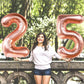 Katchon, Rose Gold 25 Balloon Numbers - 40 Inch | 25Th Birthday Balloons, Gold 25Th Birthday Decorations For Women | 25 Balloon Numbers Gold | 25 Years Balloons, 25Th Birthday Decorations For Men