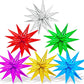 72 Pcs Star Balloons, Big 26 Inch Star Cone Balloons Metallic, Colorful Starburst Balloons Foil, Spike Balloons For Birthday, We