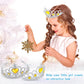 Zhanmai 24 Pcs Princess Crown Set Girl Plastic Tiara Dress up Costume Valentine Day Rhinestone Tiara Birthday Favor(Yellow)