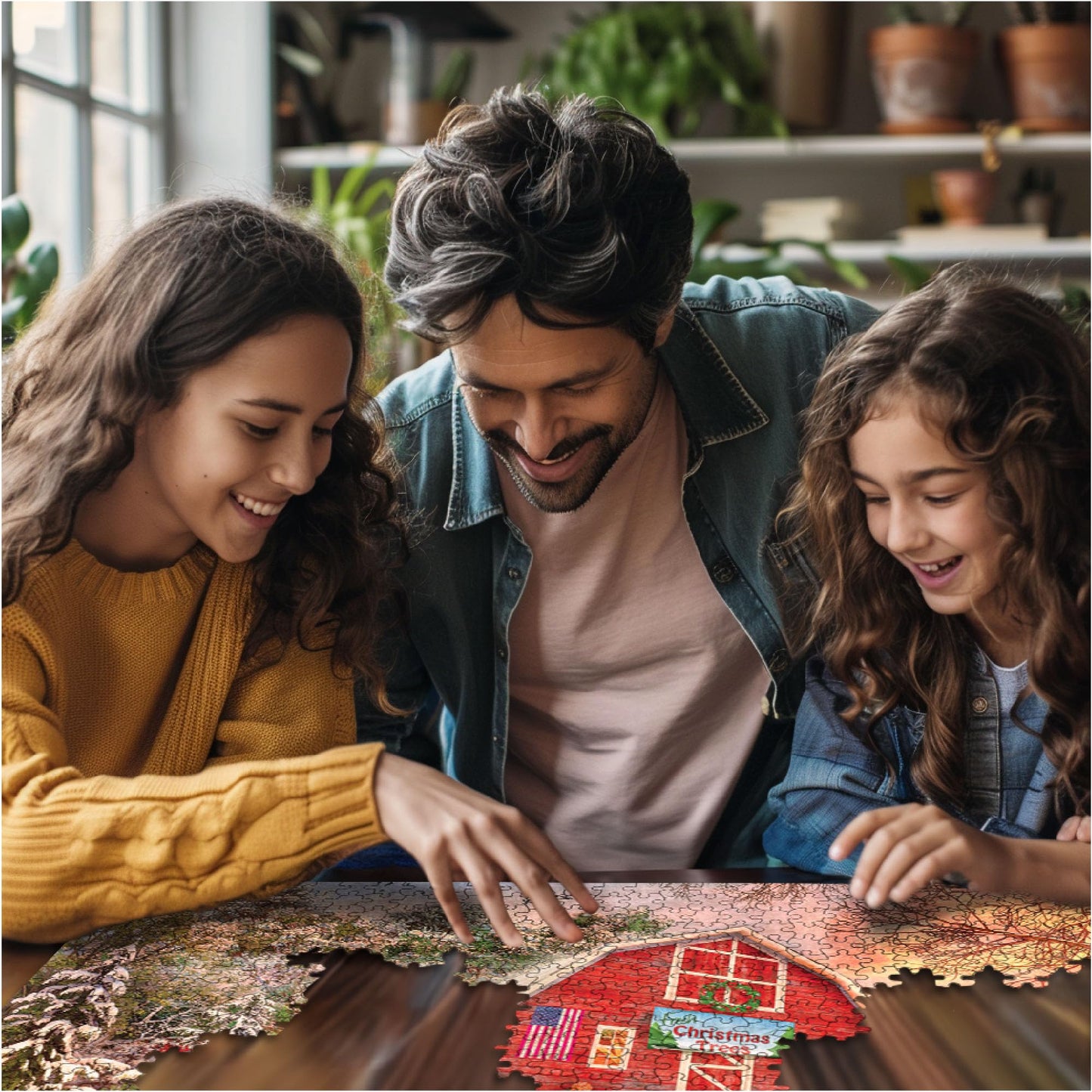 White Mountain Tree Farm Christmas Puzzles 1000 Pieces Jigsaw Puzzle for mature-themeds and Family