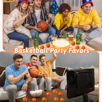 Wellvo Basketballs Party Favors 36 Pack Mini Basketball Stress Balls Relief Toys Foam Sports Balls For Kids Goodie Bag Stuffers Classroom Prizes Football Party Decorations(1.6 Inch)