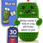 Nurse Gifts - Handmade Positive Pickle Crochet Doll with 30 Empowering Messages for Nurses - Funny RN Gifts, New Nurses Present 