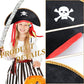 UOIENRT 2Pcs Pirate Hat Hat Skull Print & 10in Stuffed Parrot on Shoulder Pirate Costume Accessories for Halloween, School Play,