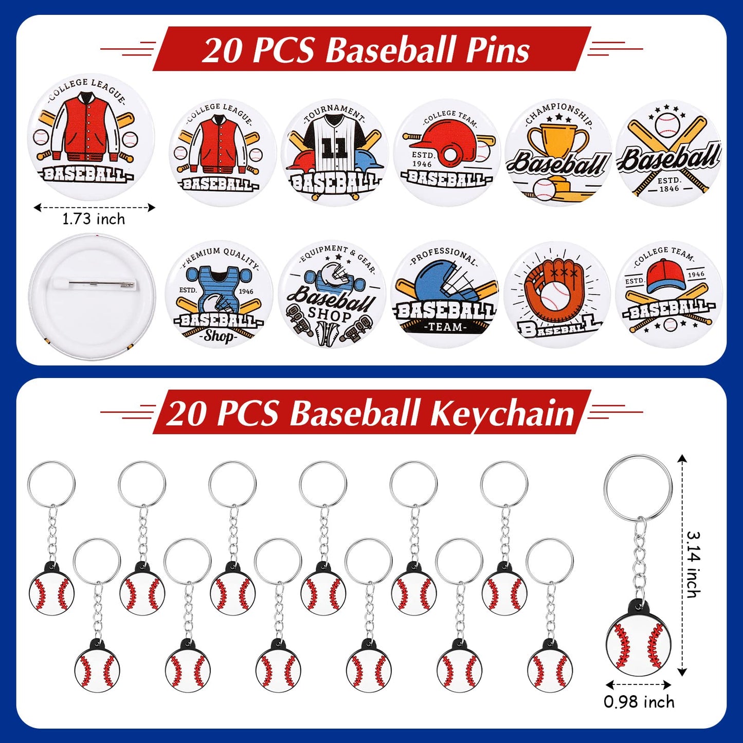 Aoriher 194 Pcs Baseball Party Favor Set Sport Party Gift Bulk Baseball Goodie Bag Filler Mini Ball Toy Silicone Bracelet Tattoo