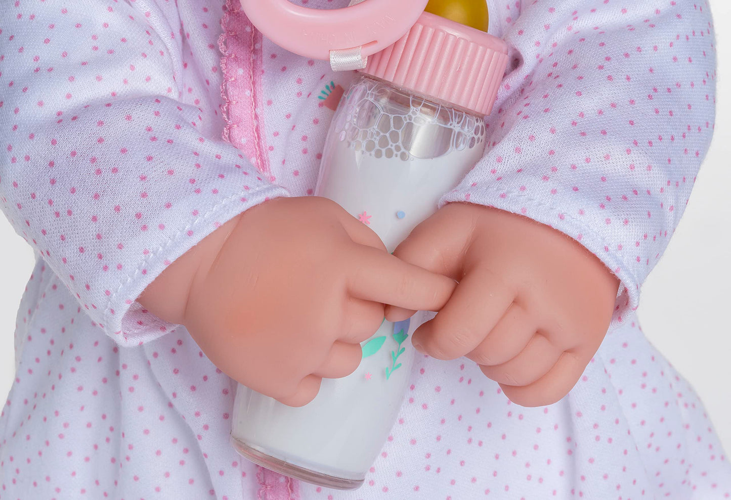 Jc Toys La Baby Caucasian 20-Inch Small Soft Body Baby Doll La Baby | Washable |Removable White And Pink Outfit W/Hat, Pacifier & Magic Bottle | For Children 12 Months +