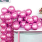 Colorful Elves Metallic Chrome Hot Pink Balloons 10 Inches 100 Pack Helium Shiny Thicken Balloon (Hot Pink)