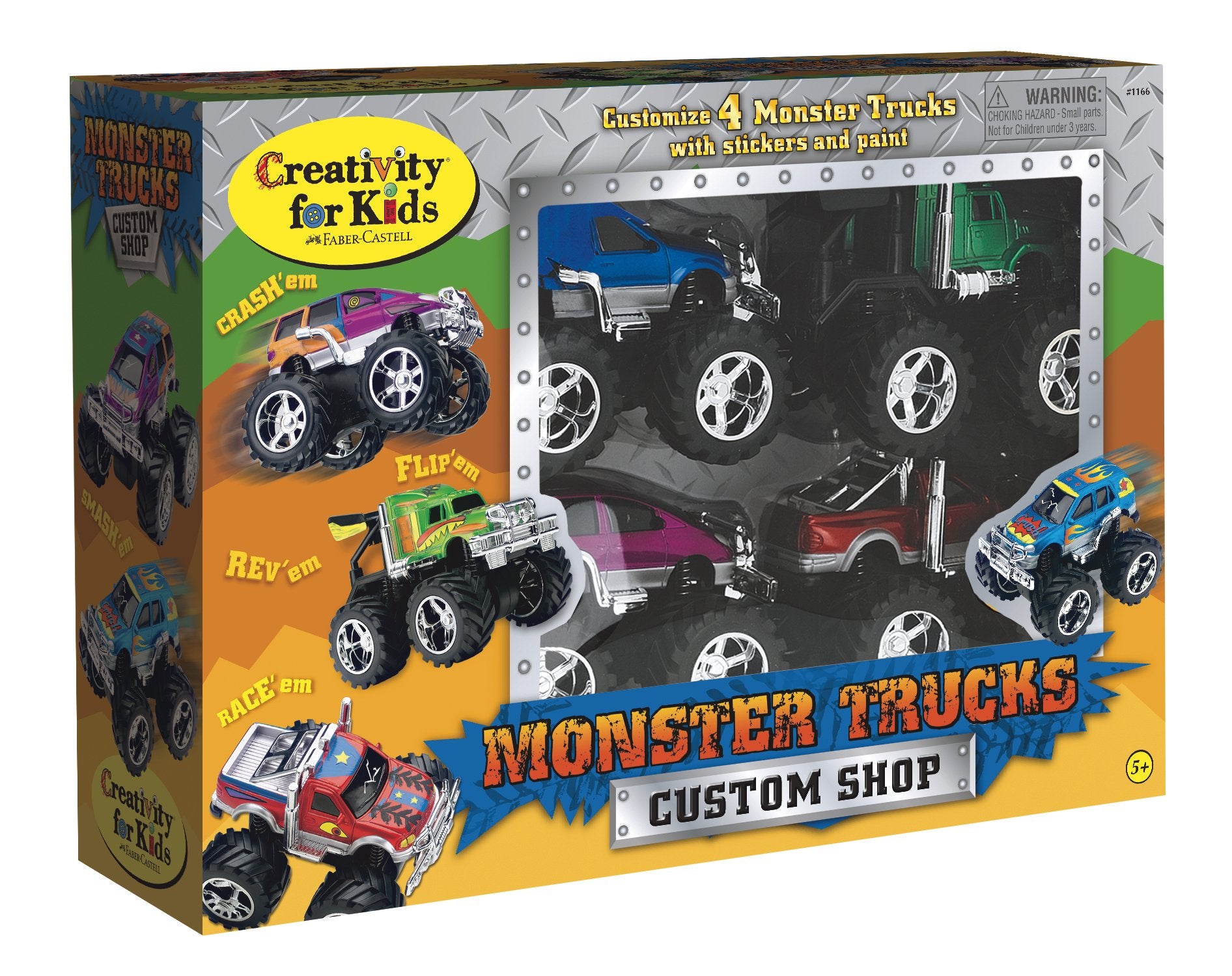 Creativity for Kids Monster Truck Custom Shop - Customize 4 Monster Trucks, Small