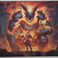 Fantasy North - Cinderbones - Summon: Fire Giant - Tcg Trading Card Game Playmat And Mouse Pad - 24 X 14 Inches - Perfect For Ma