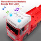 Yiwsnust Large Flatbed Semi Truck Toy For Kids, 25.6 Big Fire Truck Toy With Flatbed Trailer, Helicopter And Fire Police Car, Fr