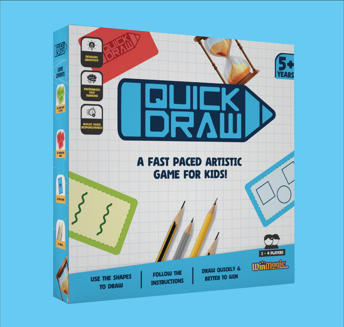WinMagic Games Quick Draw Board Game|Drawing Skill |Creative Thinking|Pictionary |Shape, Learning and Educational Toys I Social,
