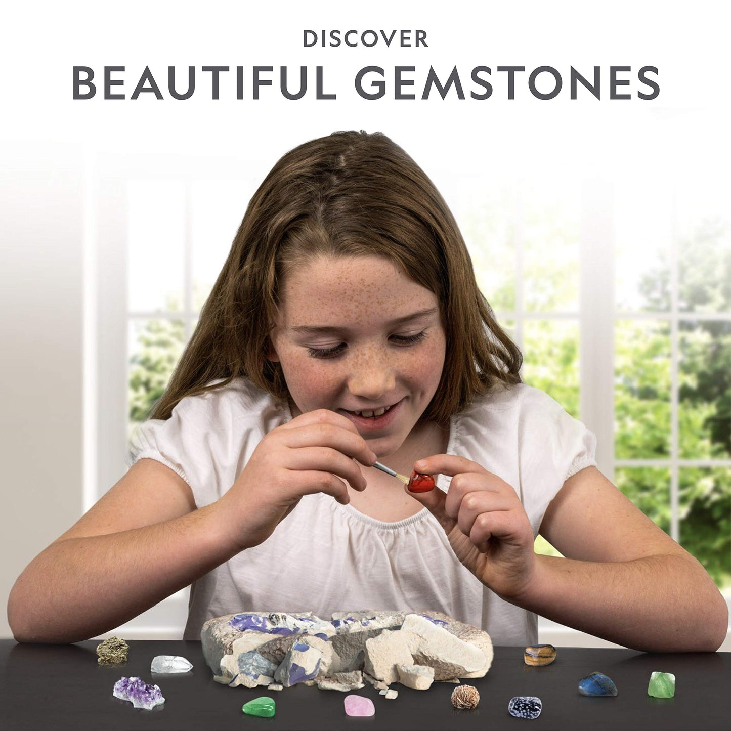 National Geographic Mega Gemstone Dig Kit - Dig Up 15 Real Gemstones And Crystals, Science Kit For Kids, Gem Digging Kit, Gift F