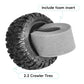 AllinRC 2.2 Crawler Tires 4Pcs fit 2.2 Beadlock Wheels RC Rubber Tyre Set with Foam Insert for 1/10 RC Rock Crawler Axial SCX10
