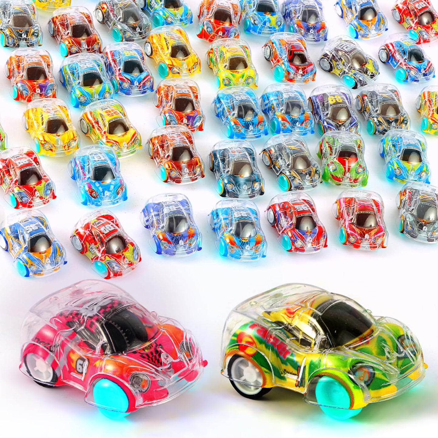 50 Pcs Mini Pull Back Cars, Party Favors For Kids Small Pull Back Race Cars For Kids Toddlers, Treasure Box, Classroom Prizes, P