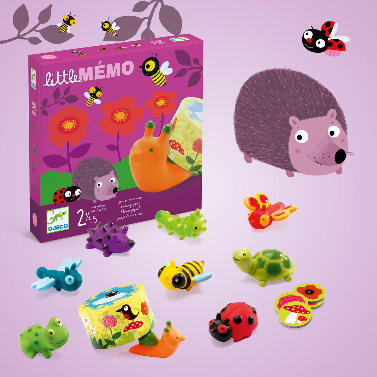 Djeco Little Memo Memory Game - Plastic, Mamo Color, Model DJ08552