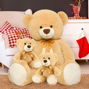 Morismos 39' Giant Teddy Bears With Babies, Large Mom And 2 Baby Bears For Baby Shower, Big Bear Stuffed Plush For Christmas, Valentine'S Day