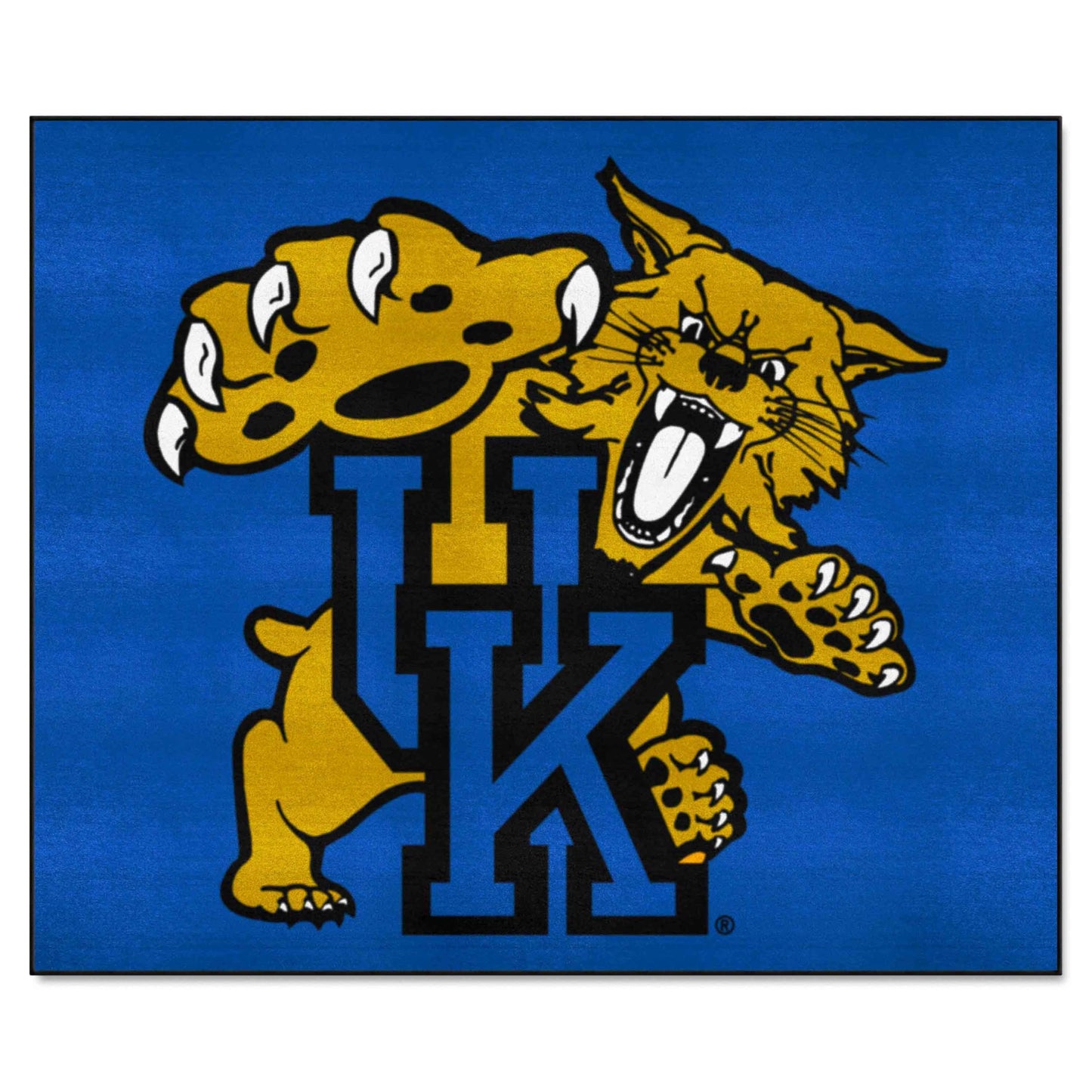 FANMATS 796 Kentucky Wildcats Tailgater Rug - 5ft. x 6ft. Sports Fan Area Rug, Home Decor Rug and Tailgating Mat - UK & Wildcat 