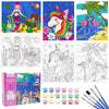 Goldentime 3 Framed Canvas Paint By Numbers For Kids Ages 6 8 10 12 -Easy Paint By Numbers Kit For Kids And Adults -Unicorn Pain