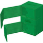 Ultimate Guard Twin Flip'N'Tray 160+, Deck Case For 160 Double-Sleeved Tcg Cards + Dice Tray, Green, Independent Magnetic Closur