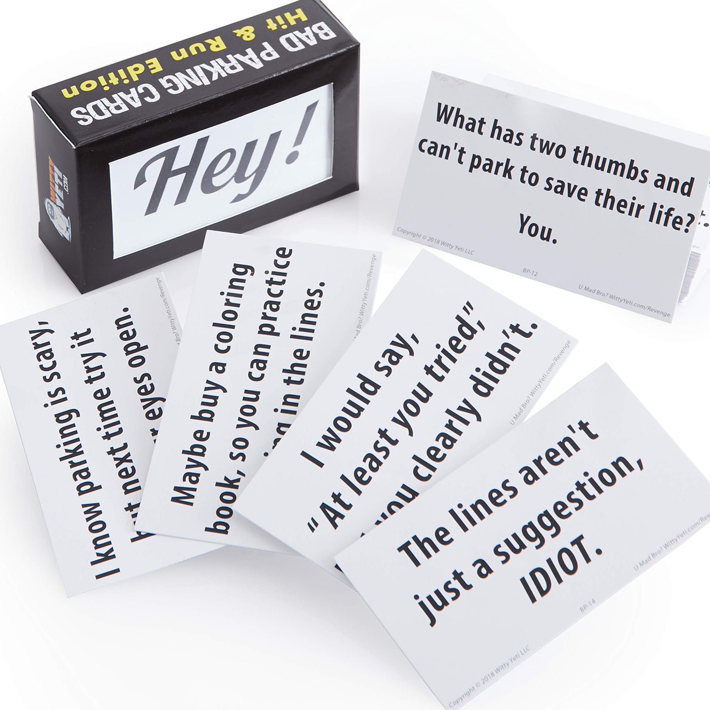 Witty Yeti Super Hilarious, Bad Parking Cards 50 Pk. Get Revenge With Family-Friendly Novelty Notes. Feel The Satisfaction Of Pranking Idiot Parkers With Funny Notices, Xmas Stocking Stuffers