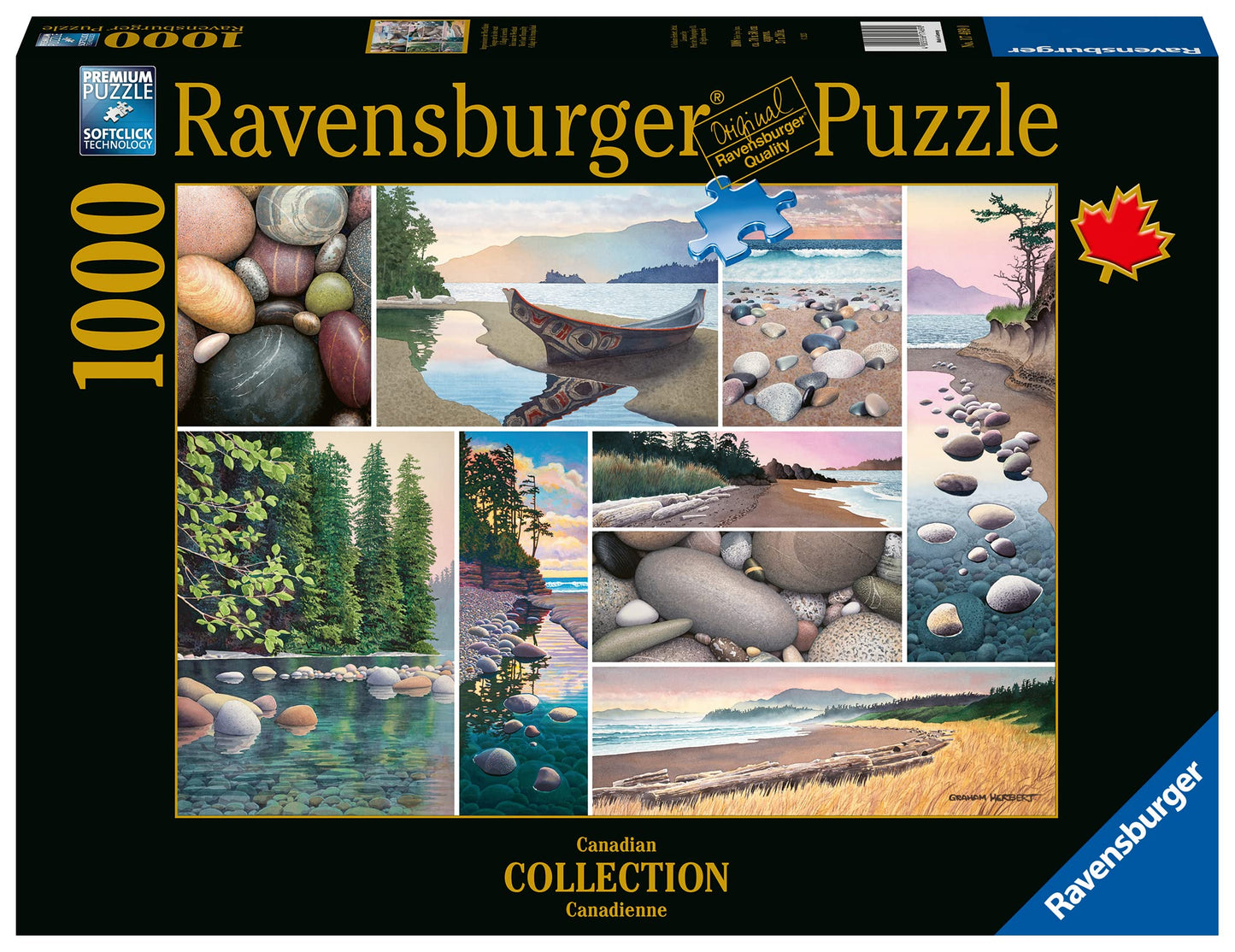 Ravensburger 1000 Piece Jigsaw Puzzle - West Coast Tranquility - 27 x 20 in - Multicolor - Model 17469, Unique Softclick Technology