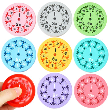 Math Fidget Spinners, Multiplication Gmae Fidget Toys For Kids Easter Basket Stuffers, Math Facts Fidget Spinner Learning Multiplication And Division Toys, Math Game For Home School Classroom Prizes
