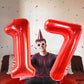 Katchon, Giant Red 17 Balloon Numbers - 40 Inch | Happy 17Th Birthday Decorations, 17 Birthday Balloons | Number 17 Balloons For Happy Birthday Decorations | 17 Number Balloons