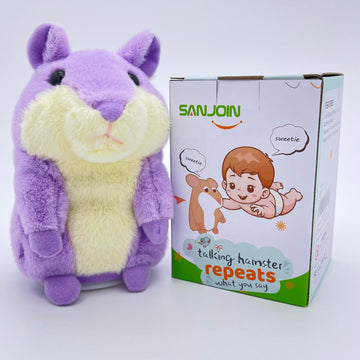 Sanjoin Toddlers Toys For 2 3 Year Old Talking Hamster Repeats What You Say, Interactive Birthday Gift, Kids Toys For Boys Girls Gifts For 1.5+ Year Old Kids, Baby, Child (Purple)