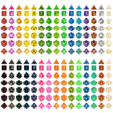 30 Set Dnd Double-Colors Polyhedron Dice Set For Dungeons And Dragons D&D Rpg Mtg Table Games D4 D6 D8 D10 D% D12 D20 30 Colors