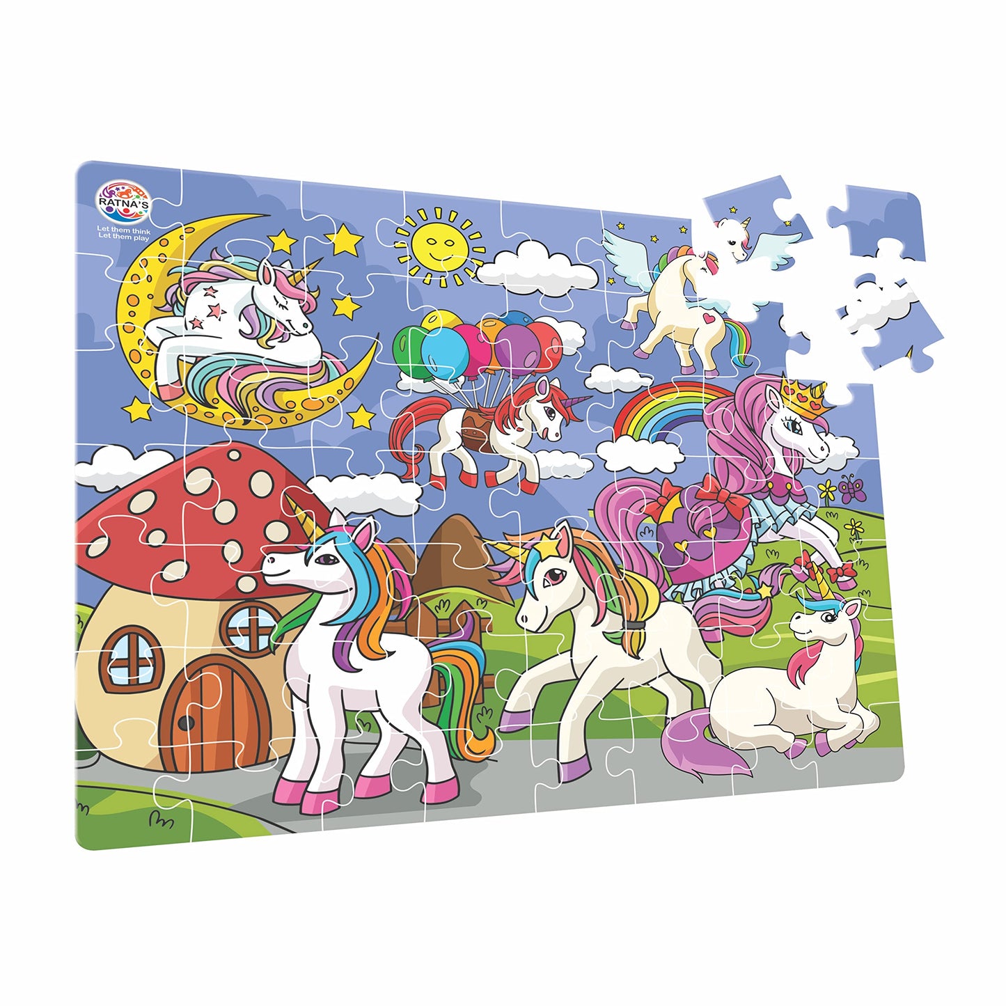 RatnaS RatnaS Unicorn Jigsaw Puzzle 56 Pieces For Kids 3+ Years (Puzzle Size 43.75 Cm X 36.25 Cm)