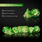 UDIXI Green with White Gemstone Dice Set D&D 7PCS Stone DND Dice Polyhedral Dice Set for Dungeons and Dragons Role Playing Games