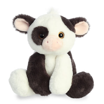 Aurora® Adorable Flopsie™ Bessie Cow™ Stuffed Animal - Playful Ease - Timeless Companions - White 12 Inches