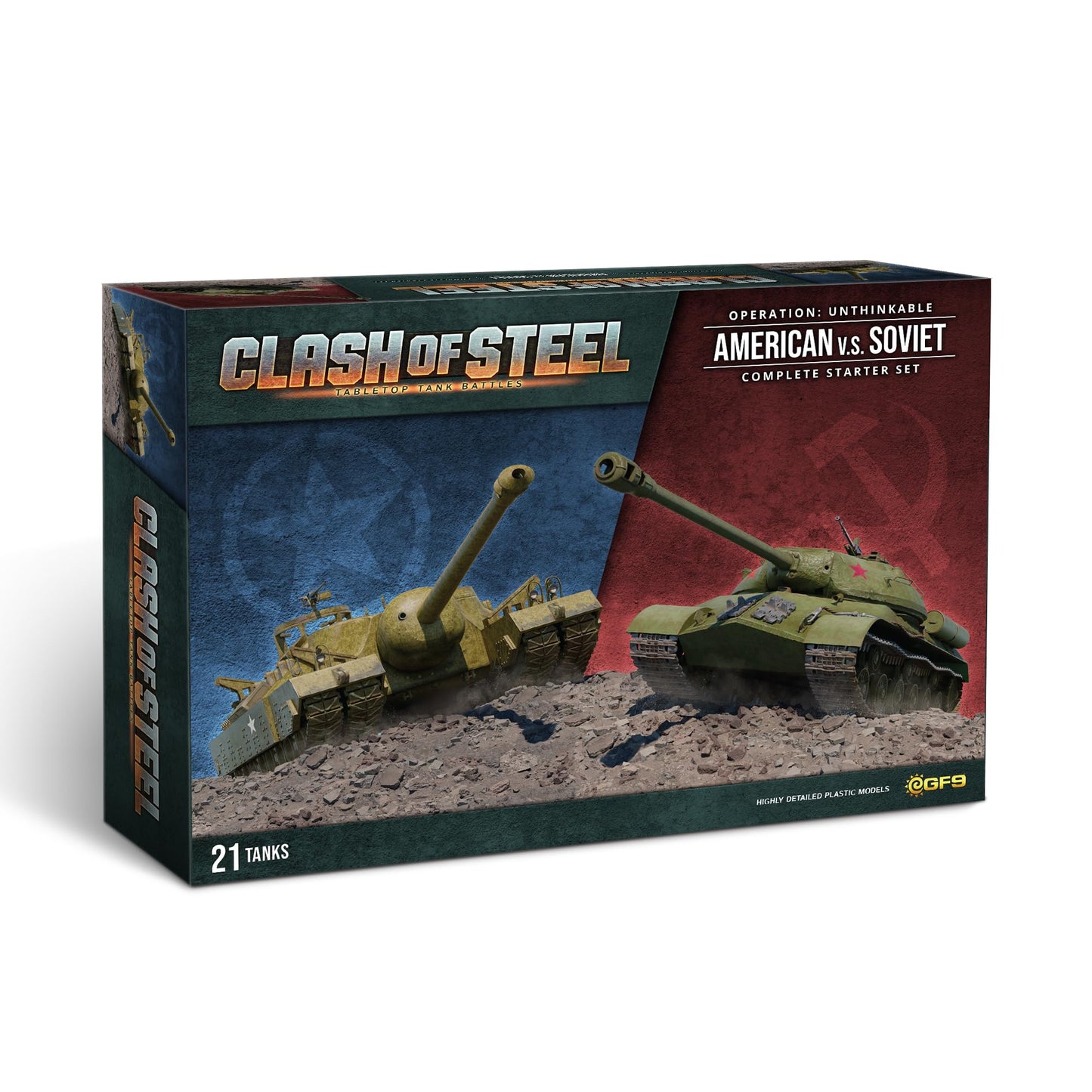 Gale Force Nine - Clash Of Steel - Operation Unthinkable American V.S. Soviet Complete Starter Set