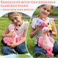 Tezituor Flamingo Stuffed Animal with 4 Babies 17.7  Pink Mommy Flamingo Plush with 4 Babies Soft Bird Toy for Kids Birthday Gift Nursery Decor