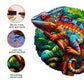 Jigfoxy Wooden Puzzles For Adults, Chameleon Wood Puzzles Adult, Unique Animal Shape Wooden Jigsaw Puzzles For Adults, Birthday Gifts For Puzzle Lovers, Family, Friend (Xl-17.3 * 17.4In-450 Pcs)