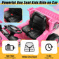 Hikole 12V 4Wd Ride On Dump Truck With Electric Dump Bed, Kids Ride On Cars With Remote Control, Shovel, Led Lights, Music Playe
