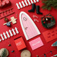 Hungdao 20 Pcs Christmas Elf Fairy Doors Decor Arched Door Fairy Doors Tooth Tiny Xmas Decor Wooden Tiny Miniature For Child (Pink)