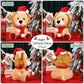 Threan 8 Inch Christmas Stuffed Animal Christmas Plush Doll With Santa Hat For Holiday Decoration Winter Gifts(Lion Style)