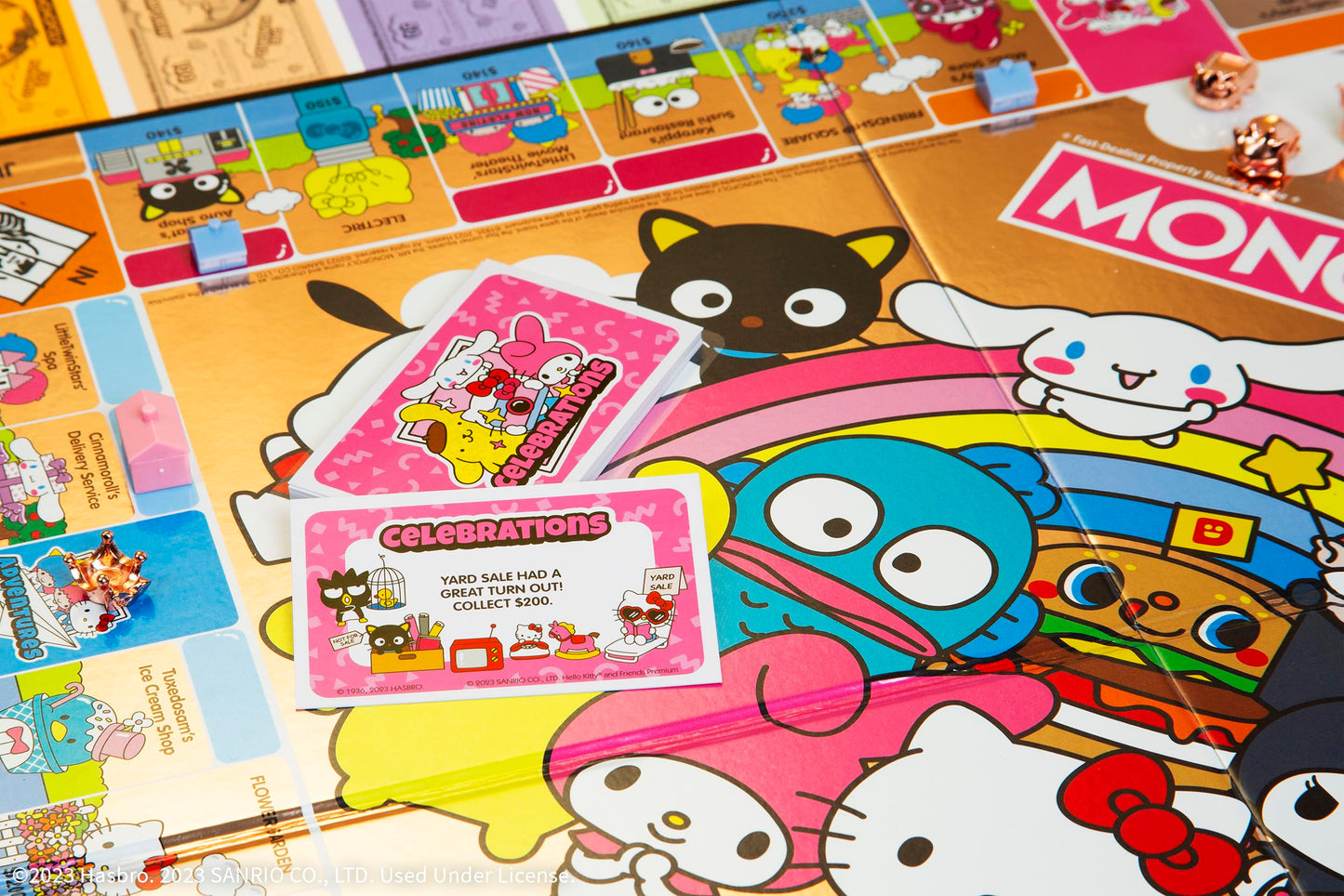 Monopoly: Hello Kitty and Friends enhanced | Officially-Licensed Hello Kitty Merchandise | Collectible Upgraded Rose Gold Finish on Tokens  Board and Box