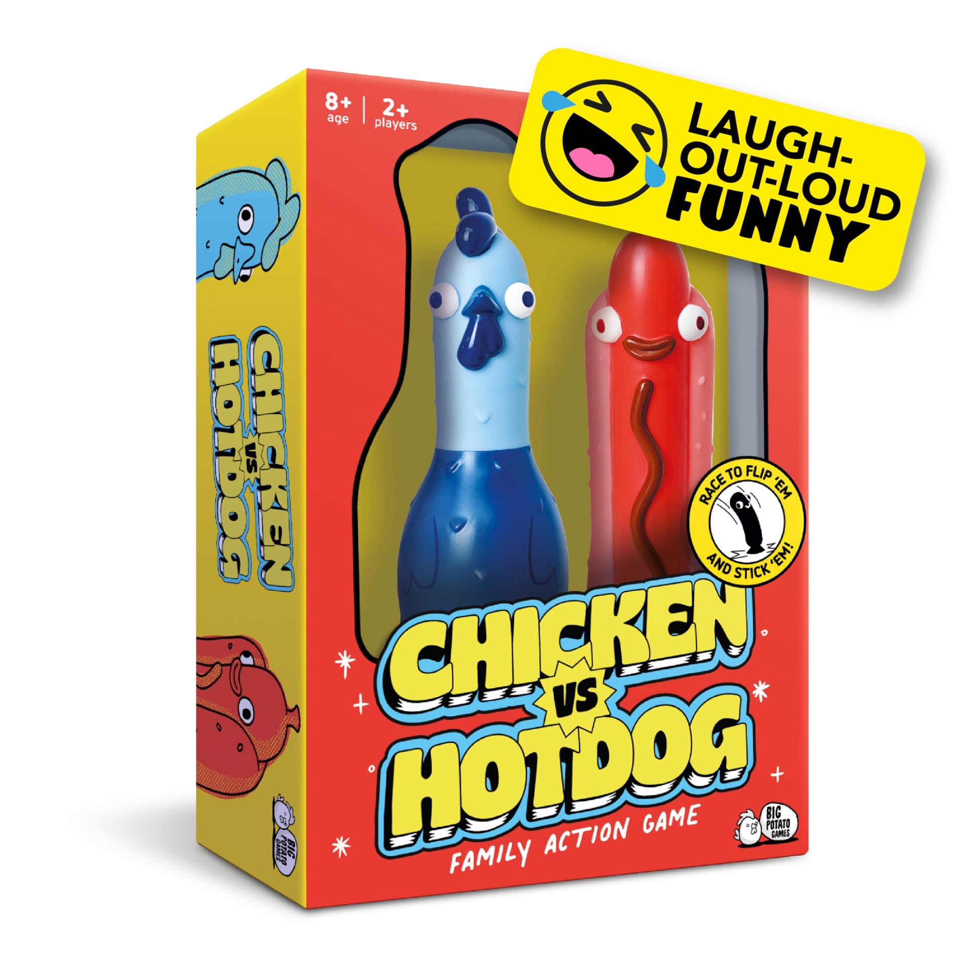 Big Potato Chicken Vs Hotdog: The Ultimate Challenge Party Game For Flipping-Fun Families, Board Game For Game Nights