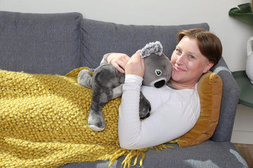 Hugimals Quinn The Koala 4.5 Lb Heavy Cute Weighted Comfort Plush Large Unscented Self Care Stuffed Animal For All Ages - Kids, Teens And Adults