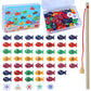 Onest 54 Pieces Magnetic Fishing Game For Kids Wooden Magnet Fishing Game Wooden Magnetic Toys For Kindergarten Preschool Girl B
