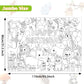 Naozinebi Safari Animals Party Coloring Poster For Kids Giant Coloring Poster Large Jungle Animals Coloring Tablecloth Jumbo Col
