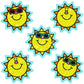 Carson Dellosa 75 Sunshine Dazzle Stickers for Kids, 6 Sheets of Glitter Suns for Crafts, Scrapbooking, Water Bottle, Teacher Pl