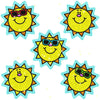 Carson Dellosa 75 Sunshine Dazzle Stickers for Kids, 6 Sheets of Glitter Suns for Crafts, Scrapbooking, Water Bottle, Teacher Pl